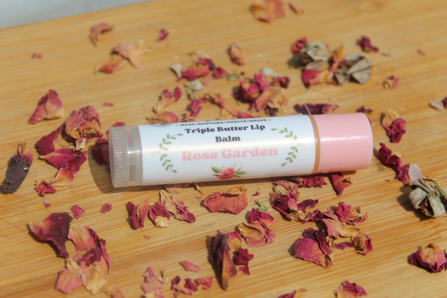 Vegan Triple Butter Lip Balm - Rose Garden